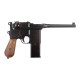 WE Mauser Broom Handle C96/712 (w/Stock), The Mauser C96 is a pistol known as many names; the broom handle, the aforementioned C96, the Box Cannon, and the 712
